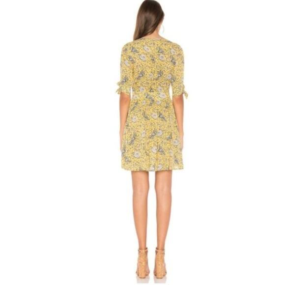 AUGUSTE X REVOLVE Valentina Boho Mini Dress in Floral Bird Yellow US Size 2 - Picture 11 of 13